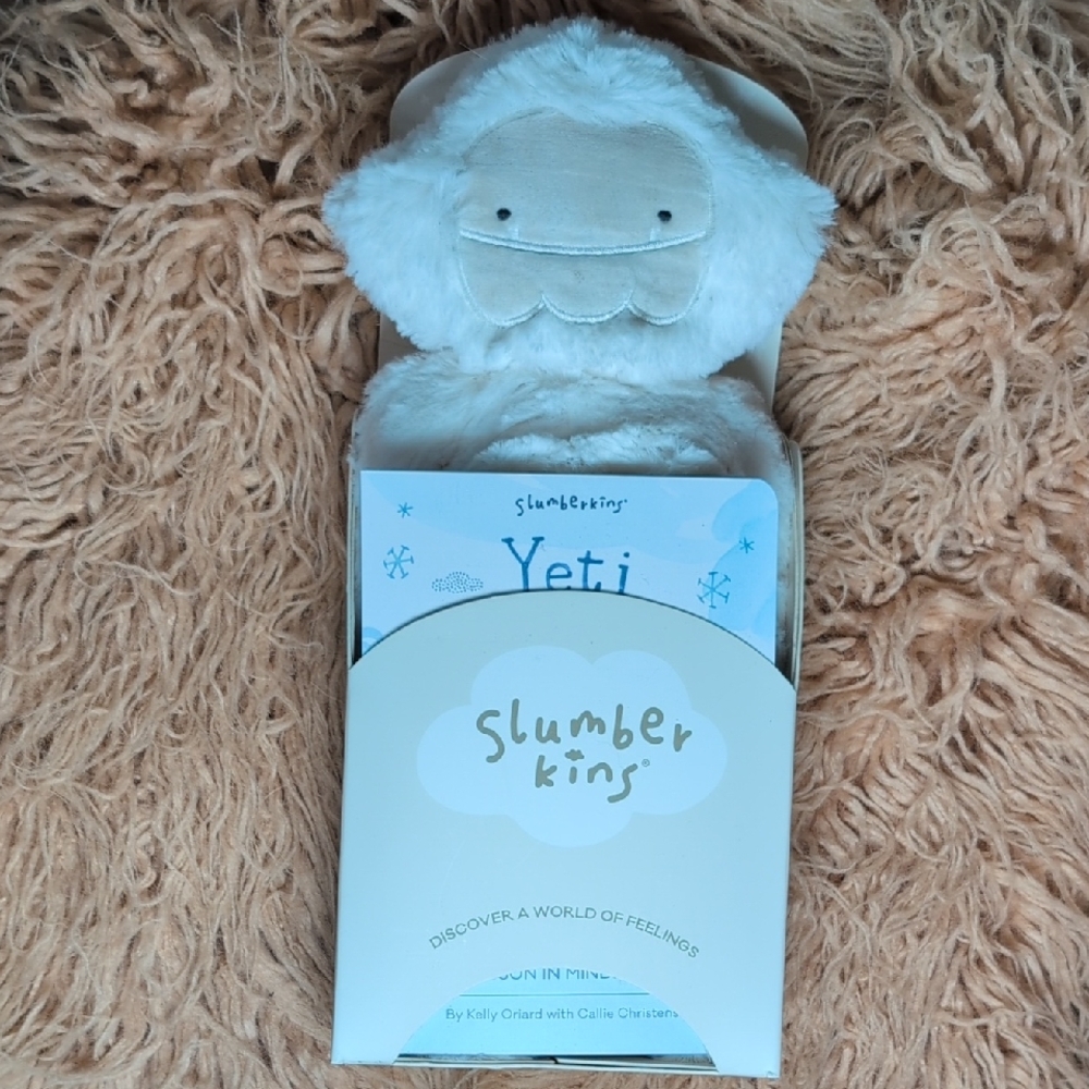 Slumberkins Yeti Kin Plush Toy Book Affirmation Card New Sold Out Caring Crew